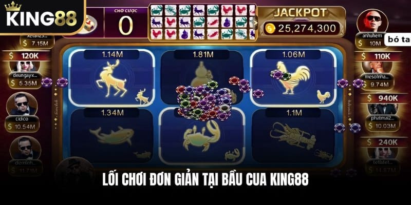 Lối chơi đơn giản tại Bầu Cua KING88