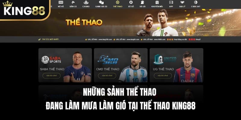 Những sảnh Thể Thao đang làm mưa làm gió tại Thể Thao KING88